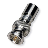 Male BNC Compression Connector RG6 Quad Shield 100 Pack