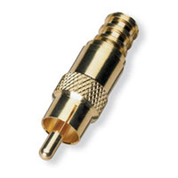 Male RCA Crimp Mini RG59 Gold