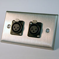 HAVE 1Gang Stainless Wallplate 2BG XLRF