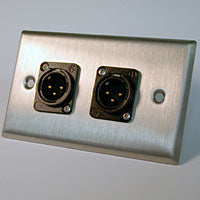 HAVE 1Gang Stainless Wallplate 2BG XLRM