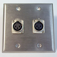 HAVE 2Gang Stainless Wallplate 2XLRF