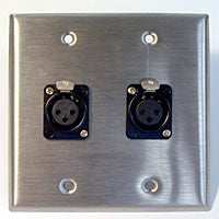 HAVE 2Gang Stainless Wallplate 2BG XLRF