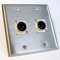 HAVE 2Gang Stainless Wallplate 2XLRM