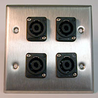 HAVE 2Gang Stainless Wallplate 4Nl2mp