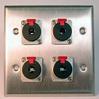 HAVE 2Gang Stainless Wallplate 4TRSF