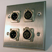 HAVE 2Gang Stainless Wallplate 2XLRM/2F