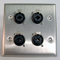 HAVE 2Gang Stainless Wallplate 4Combo