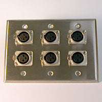 HAVE 3Gang Stainless Wallplate 6XLRF