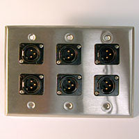 HAVE 3Gang Stainless Wallplate 6BG XLRM