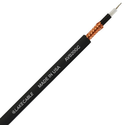 Lake AVB20GC 20G Instrument/Guitar Cable, Black - 1000 FT