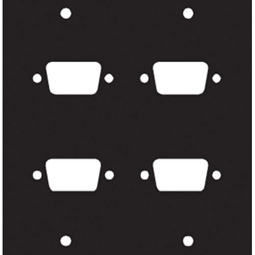 M/A UCP Panel 4 DB9 Punchouts