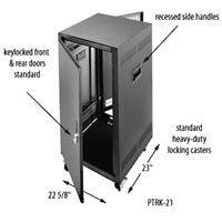 21Space Port Rolling Rck W/Locking Door