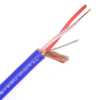 Mogami W3080 2-Conductor 25AWG 110-OHM AES/EBU Digital Audio Cable - Blue 656 FT