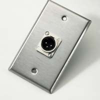 Neutrik 103M Single Gang Wallplate 3-Pin Male XLR Receptacle