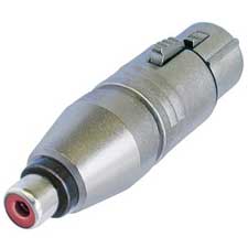 Neutrik NA2FPMF Wired Adapter XLR Female To RCA Female