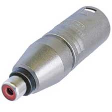 Neutrik NA2MPMF Wired 3 Pin XLR Male To RCA Female