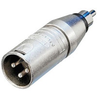 Neutrik NA2MPMM Wired 3 Pin XLR Male to RCA Male Adapter