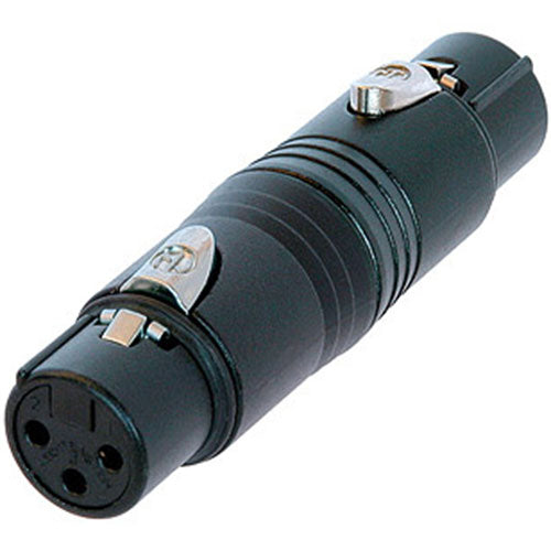 Neutrik NA3FF-B XLR Female to XLR Female In-line Gender Conversion Adapter - Black