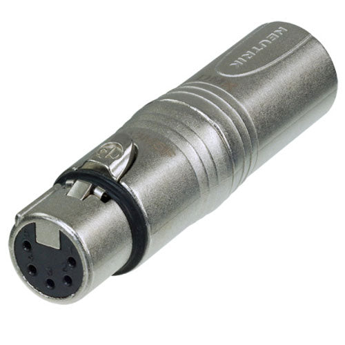 Neutrik DMX Lighting Adapter 3-Pin XLR Male to 5-Pin XLR Female