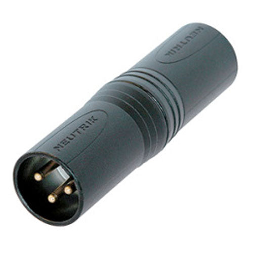 Neutrik NA3MM-B XLR Male to XLR Male In-line Gender Conversion Adapter - Black