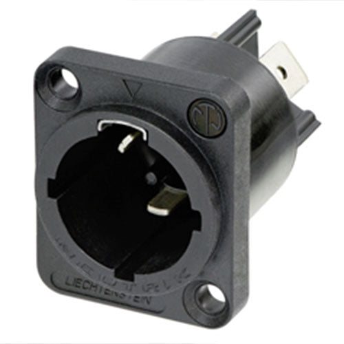 Neutrik NAC3MPX-TOP PowerCON TRUE 1 TOP Male Receptacle Inlet Connector, 1/4" Flat Tab Terminals
