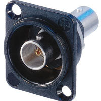 Neutrik NBB75DFIB BNC Isolated Bulkhead Jack D-Series Housing Black