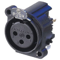 Neutrik A Series 3 Pin Female Vertical Pin 1/Grd