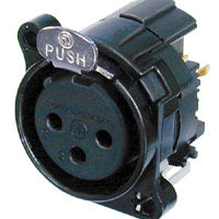 Neutrik NC3FBV1-B With Metal Ring