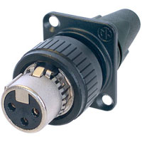 Neutrik NC3FDX-EMC-Spec - 3-pole female EMC-XLR Cable Panel Connector
