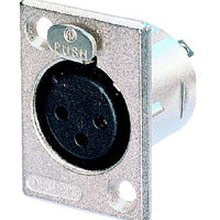 Neutrik NC3FP-1 P Series XLR Panel Mount Receptacle - Solder Cups