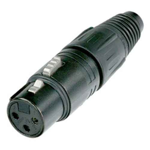 Neutrik NC3FX-B-D 3-Pin XLR Female Black/Gold Bulk Pack