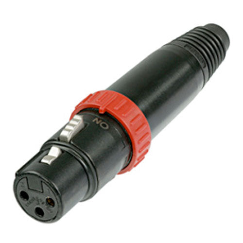 Neutrik NC3FXS-B 3-Pole Female XLR Cable Connector, Black - Switched