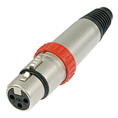 Neutrik NC3FXS 3-Pole Female XLR Cable Connector, Nickel - Switched