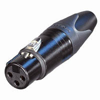 Neutrik NC3FXX-BAG 3-Pin XLR Female Cable  Connector Black/Silver