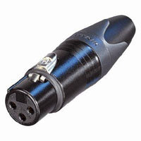 Neutrik NC3FXX-B-D 3-Pin XLR Female Black/Gold Bulk Pack