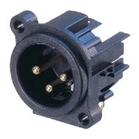 Neutrik A Series 3 Pin Male Horizontal Left /Gold