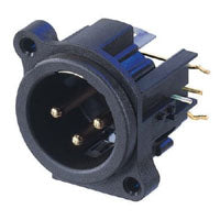 Neutrik A Series 3 Pin Male Horizontal Right /Gold