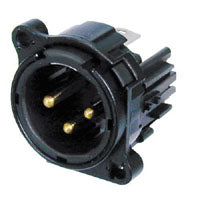 Neutrik B Series 3 Pin Male Recept Horizontal