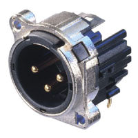 Neutrik B Series 3 Pin Male Recept Horizontal