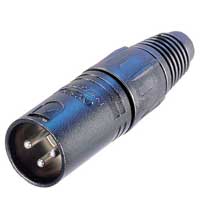 Neutrik NC3MXBAG 3-Pin XLR Male Cable Connector Black/Silver