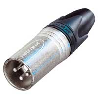 Neutrik NC3MXX 3-Pole XLR Male Cable End Connector, Nickel / Silver