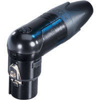 Neutrik NC4FRXB 4Pin XLR Female - Right Angle - Black & Gold