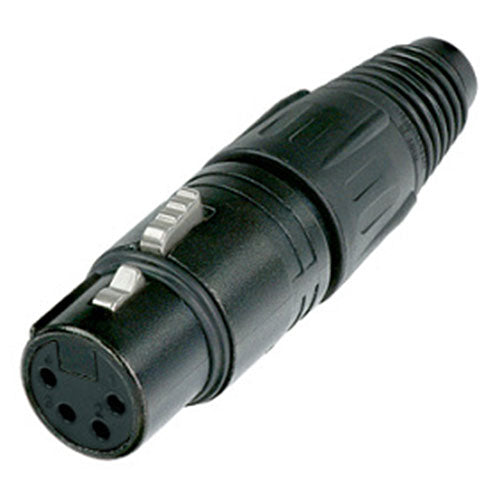 Neutrik NC4FX-BAG XLR Female 4-Pin Connector Black/Silver