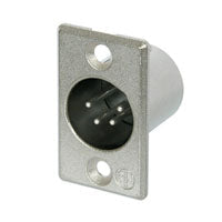 Neutrik NC4MP 4-Pole Male XLR Receptacle Nickel/Silver