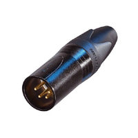 Neutrik NC4MXX-B 4-Pin Male XLR Cable End Connector Black/Gold