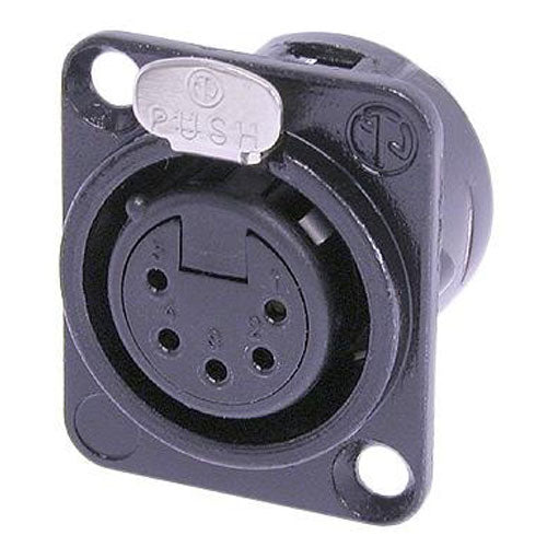 Neutrik NC5FD-L-BAG-1 5-Pin XLR Female Receptacle Black/Silver