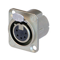 Neutrik NC5FD-LX XLR 5-Pole Female Receptacle, Solder Cups, Nickel/Silver