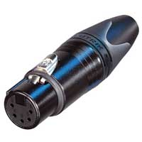 Neutrik NC5FXX-BAG 5-Pin Female XLR Cable End Connector Black/Silver