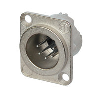 Neutrik DLX XLRM 5Pin Chassis Nkl/Silver