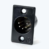 P Series 5 Pin Male XLR Solder Cup /Au